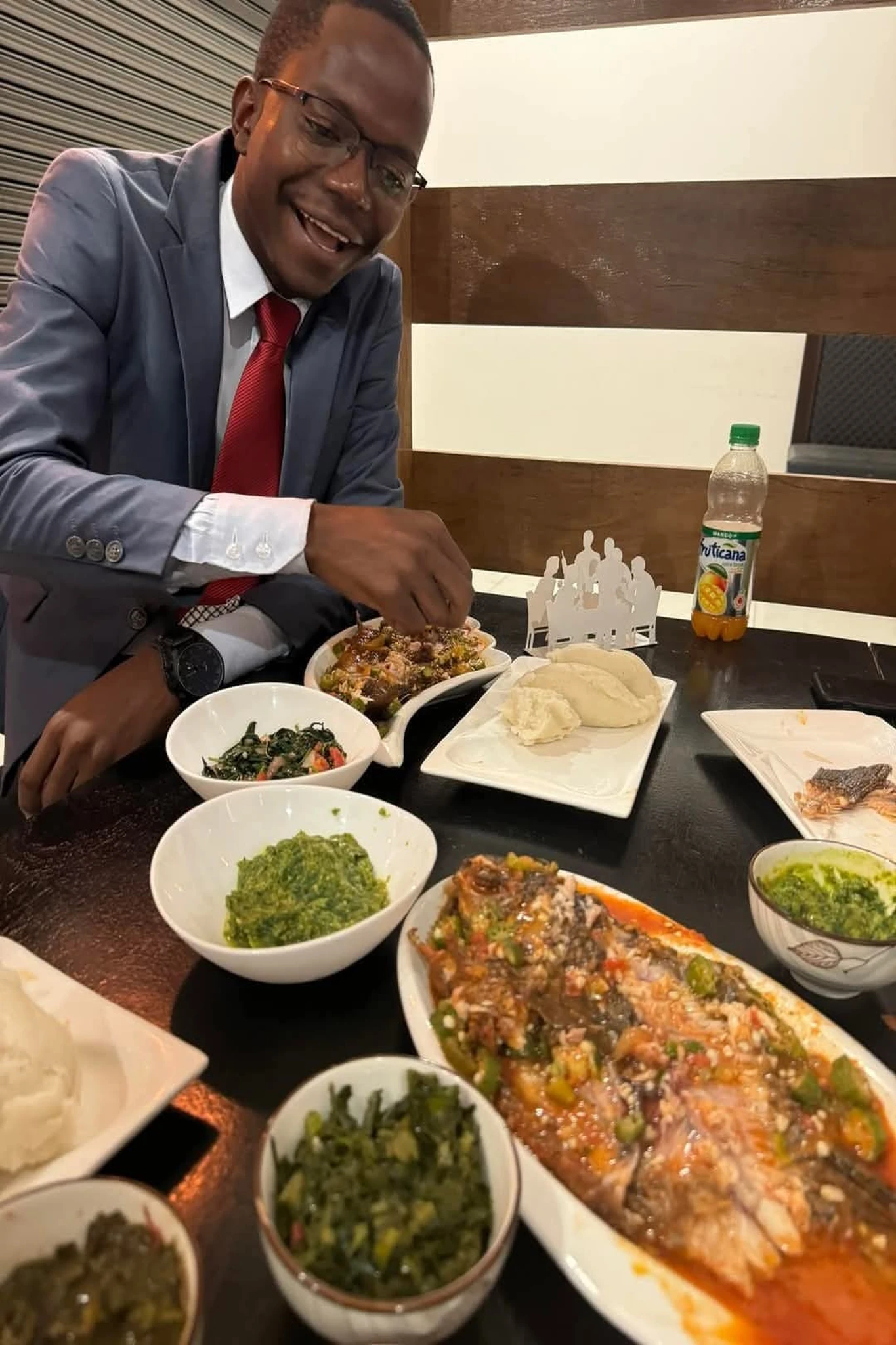 Dinning at the restaurant