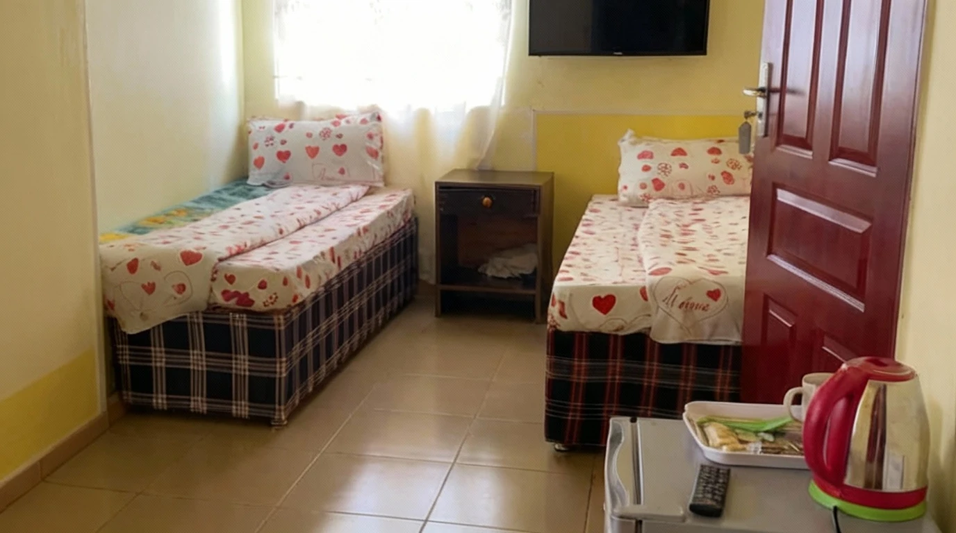 Twin room accommodation at affordable lodge in Mbala Zambia